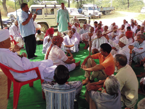 Farmers received compensation panchayat.