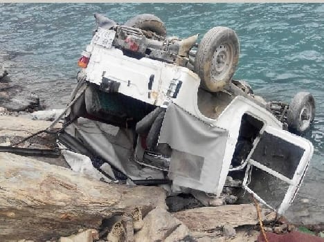 jeep fell in Bagha