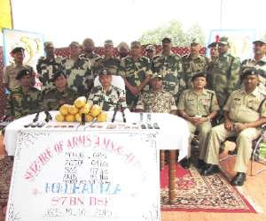 encounter at pak border, BSF seized weapons and heroin of 50 crore