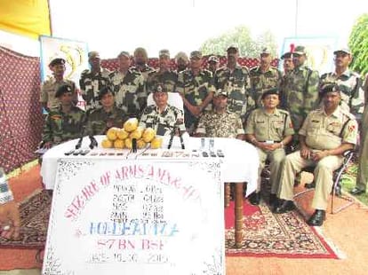 encounter at pak border, BSF seized weapons and heroin of 50 crore