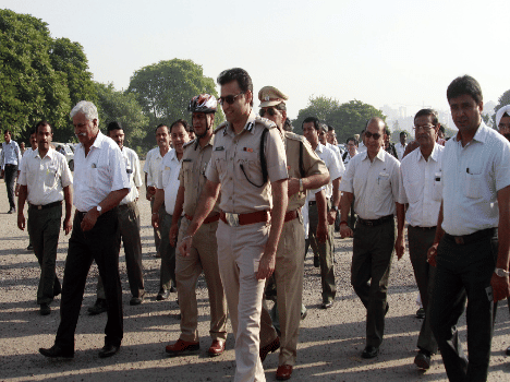 Police Commissioner arrived at the opening of camp.