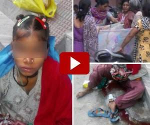 minor girl birth a child on road, incident in rohtak, see video