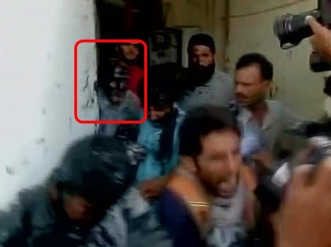 Ink thrown at engineer Rashid in Delhi. 