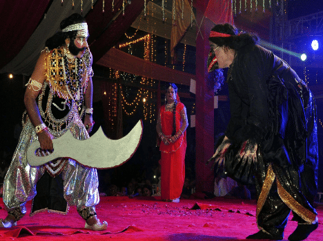 During Sita's abduction by Ravana Jatayu shouted the war.