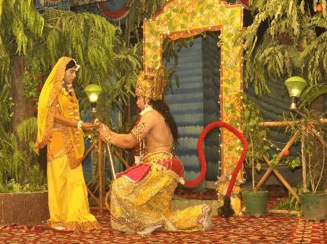 Sita said Hanuman- mother Anjana, the Pawan is my father's name.
