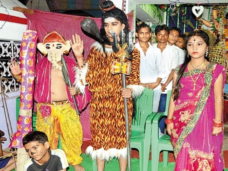 Tempted by Shiva family tableau