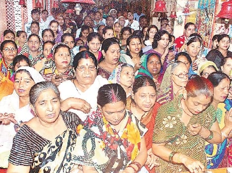 seventh day of navrat poojan in rampur