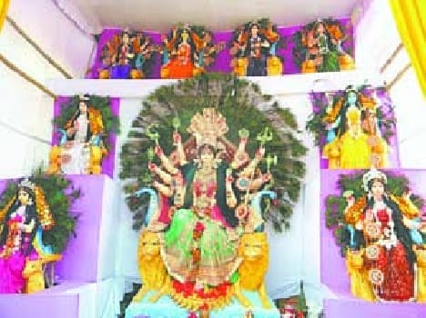 Bhavani cute decorating your door ...