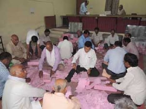 Employees preparing for elections
