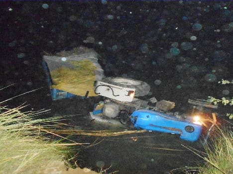 Tractor - trolley in canal fired , killing four