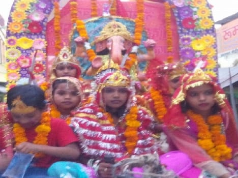 Grand procession of Mahakali extracted