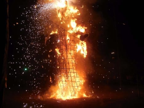 Symbol of evil Ravana effigies