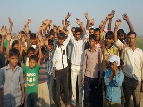 bhartiya kisan union protested