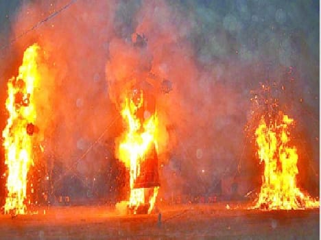 end of Symbol of evil 'dashanan' at vijyadasmi