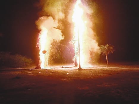 burn the effigy of Ravana