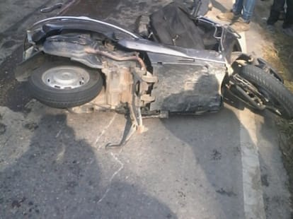 woman crushed by truck in una himachal.