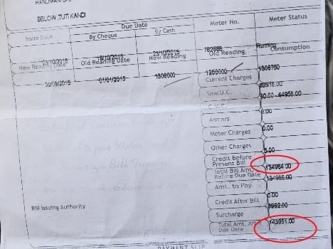 Shimla resident receives Rs 1.34 lakh water bill.