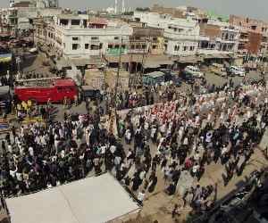 Huge Muharram procession in Lucknow.