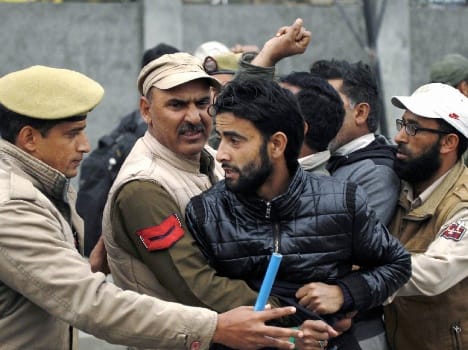 protest in srinagar during moharram