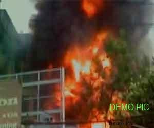 Bomb attck at BJP leader home.