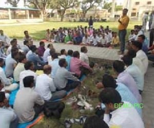 Shikshamitra to protest in front of BJP leader home.
