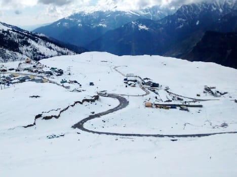 road connection has been broken in valley due to snowfall