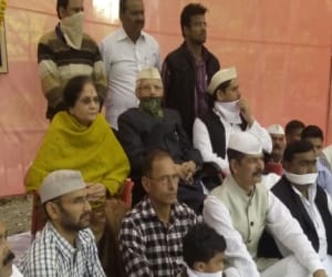 former cm nd tiwari on protest.
