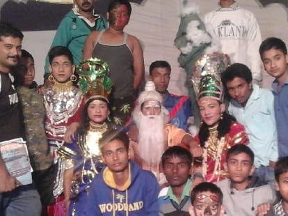 Bal ram leela by hindu and muslim families.