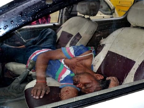 driver injured badly by beat