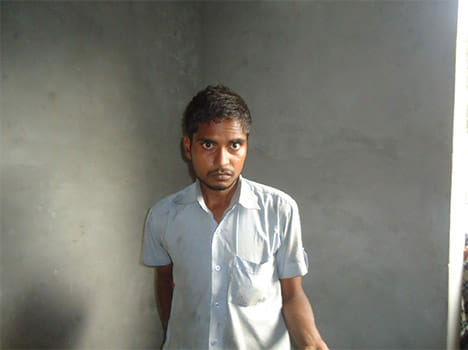 man caught with half-burnt body
