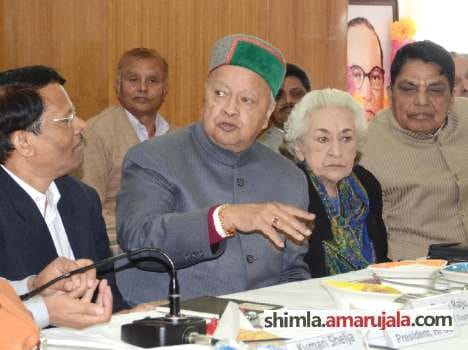 vhp leaders meeting with cm virbhadra singh.