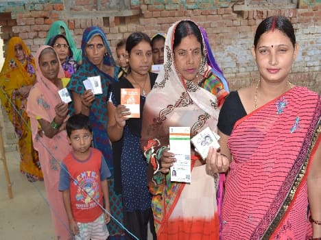 Not even the rain could reduce the enthusiasm of voters