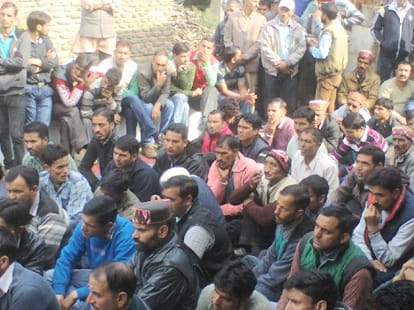 panchayat election meeting of bjp in chamba himachal.