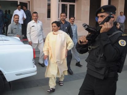 mayawati speak against samajwadi party and bjp