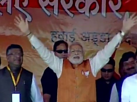 refugees looks on the tour of modi in valley