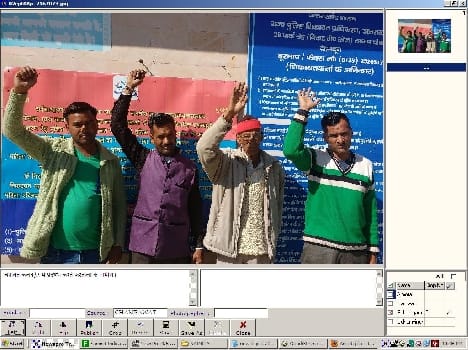 Villagers protest