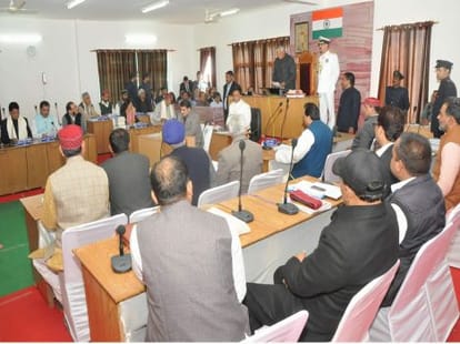 uproar in gairsain session on first day.