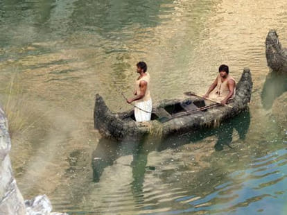 Hrithik Roshan on the sets of Mohenjo Daro