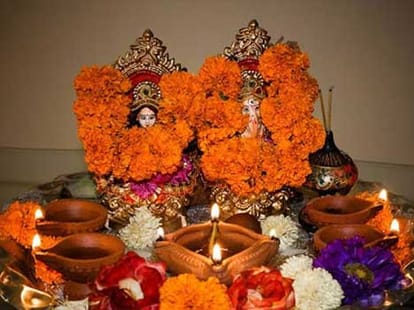 goddess laxmi pujan in diwali.