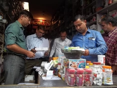 Samples from four stores to 25 drugs