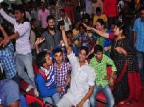 youth festival in IC collage, boys on attacking mood, teachere taken head to head