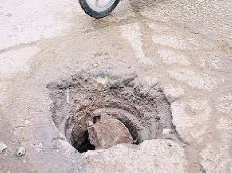 Open manhole and broken lid made cause of accidents