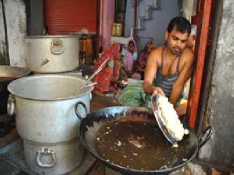 Maggie , Barfi Bisleri water , milk and make sweet yogurt samples Fell