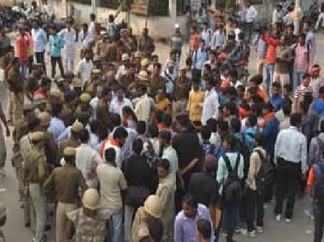 Kashi Vidyapeeth regarding election propaganda in violent conduct in students