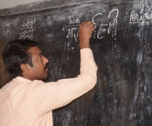 Poor condition of teachers in school.
