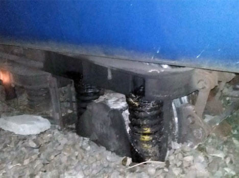 Jallianwala bagh express train down from rail track in moradabad