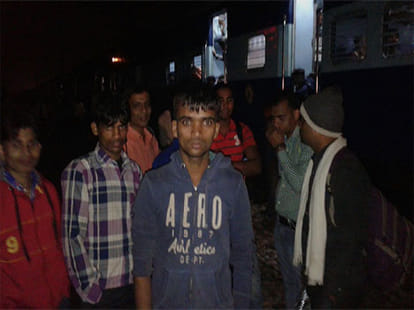 Jallianwala bagh express train down from rail track in moradabad