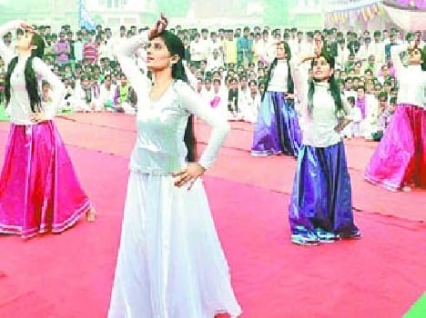 Colourful sports competition winding