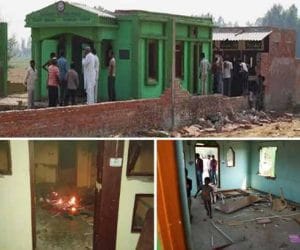 attack on church in Nigohan, Lucknow.