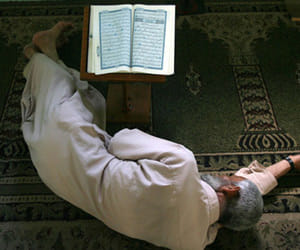 five families spent the night in the mosque